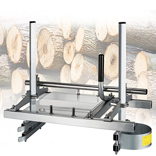 piudoiliy Portable 36" Chainsaw Mill Planking Milling Guide Bar Brush Wood Lumber Cutter Chainsaw Mill Chain Saw Sharpener Tool Sawmill Accessories
