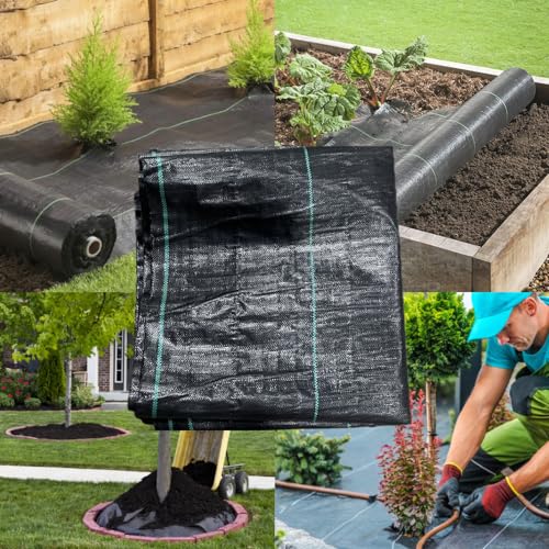 Farm Plastic Supply - Premium Weed Barrier Landscape Fabric Heavy Duty, Commercial Driveway, Weed Barrier Landscape Fabric Heavy Duty (3.2oz - 6' x 750')