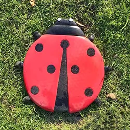 Resin Stepping Ladybug Stones for Kids Adults, Outdoor Garden Stepping Stone for Lawn Yard Flower Bed, Outside Square Clearance Decorative Step Stone