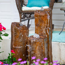 Aquascape Faux Basalt Column Landscape Fountain Kit with AquaBasin and Pump, Set of 3 Columns, 78366