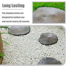 Elitix Stepping Garden Stone Log Effect Step Resin Stone 1/2 / 3/4 / 5 Pcs, Garden Stepping Stone for Yard Lawn Pathway Pavers, Round Decorative Stone for Path Ornaments(Color:51cm,Size:5 pcs)