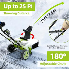 LURECAQING 40V Cordless Electric Snow Blower — 3500W Brushless Motor, 20" Clearing Path, 25ft Throw Distance, Battery Powered Snow Shovel for Driveway Sidewalk Patio Garden 2Batteries