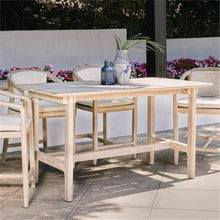 Kosas Home Dawn Transitional Teak Wood Outdoor Counter Table in Matte Gray