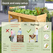 VegTrug Classic Raised Bed, Natural, Medium 1.8m - Cedar Wood V-Shaped Raised Garden Bed for Outdoor Gardening - Ergonomic Design for Balcony, Patio & Small Spaces