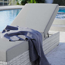 Modway Convene Wicker Rattan Outdoor Patio Chaise Lounge Chair Light Gray
