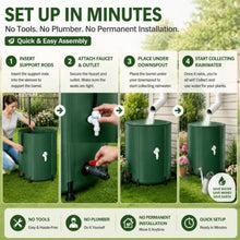 Collapsible Rainwater Barrel Water Tank, Reinforced Water Collection Barrel