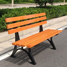 XIXSERTHIA Garden Bench Outdoor Park Bench Leisure Cast Aluminum Backrest Chair Long Stool Courtyard Open Air Patio Seat Outdoor Bench(1.8m)