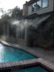 Residential Patio Misting System- Made in USA Pump- 200 psi Mid Pressure Patio Misting System-12 Nozzles Misting System. Cools by up to 30 Degrees.