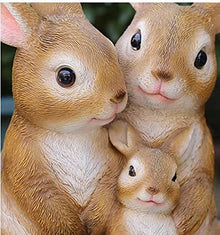 PZHANGZVH Decoration Sculpture Courtyard Garden Furnishings Animal Simulation Rabbit Office Bookcase Cartoon Resin Decorative Ornaments Home Decoration (Color : A Size : 24.5)