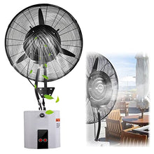 KaBuea Remote Control Wall Mounted Misting Fan, 90° Oscillation, 3 Speeds, Commercial Spray Cooling Fan for Outdoor(One Color,81cm/31.9in)