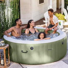 INTEX 28425EG PureSpa Bubble Massage Spa Set Outdoor Inflatable Portable Hot Tub, Includes Energy Efficient Spa Cover, Saltwater System Ready, 4 Person, 77in x 28in