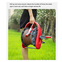 Portable Garden Hose Reel Holder, Expandable Detachable Metal Wall Mounted Water Holder for Watering or Car Washing (40 meters water pipe)