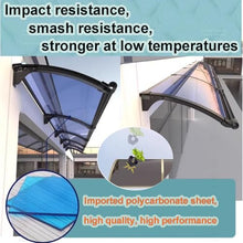Outdoor Patio Door Awning 65x480cm with Aluminum Rain Gutters UV Protection Weatherproof Durable for Doors & Windows