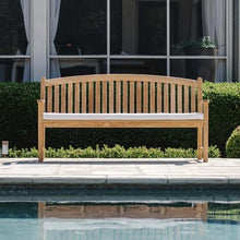 TITAN GREAT OUTDOORS Ash & Ember Solstice 6 FT Grade A Teak Outdoor Bench, Weather-Resistant Patio Bench with Bow Back Design, Contoured Seat, Porch & Garden Seating for 3