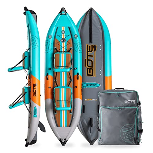 BOTE Zeppelin Aero 12 FT Inflatable Kayak Package Native Aqua