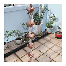 Rain Chains Japanese Temple Rain Chains for Downspouts Brass Rain Chain Roof Rain Gutters Vintage Copper Gutter Drainage Chain Functional and Decorative for Gutter Downspouts (Color : 2) (2 )