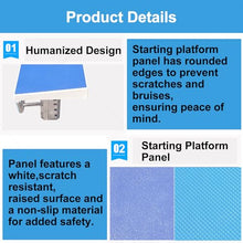 QuinteZhenTially Diving Board Professional Heavy Duty,One Step Diving Starting Block,Stainless Pool Jumping Platform,Swimming Competition Divies with Handle,15°Inclined,Swim Special Y1