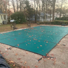 ZAQYCM Wood Deck Pool Safety Cover for Inground Pools, Autumn/Winter Swimming Pool Protective Covers for Square/Rectangle/Oval/Kidney Pools, High Strength PP Mesh Green Blanket(24x40ft/7.3x12.2m)