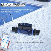PweKzxt Chlorine Generator,Smart Saltwater Pool Chlorinator,Salt Water Pool Chlorination, Salt Water Spa Chlorinator Device,Salt Chlorine Generator for Swimming Pools salinity15