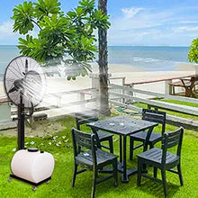 KUYBTU Commercial Oscillating Misting Fan for Outdoor Cooling, 3-Speed Adjustable, Ideal for Patio and Garden Use