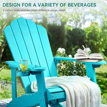 YITAHOME Outdoor Rocking Adirondack Chair Set of 4 Green