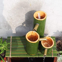 GenSDH Bamboo Fountain Kit,Landscape Decoration, Bamboo Waterstatue,Fish Tank Stone Fountain,Indoor Outdoor Garden Fountain,Home Decor Ornaments,Yard Art Decoration A 45Cm Decor