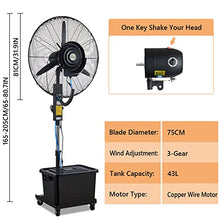 GFJYKDL Misting Fan, Oscillating Stand Up Fan with Mist, 3-Speed and Adjustable Height, Cooling Fan for Patio, Outside Restaurant, Garage, Gym,81cm/31.9in