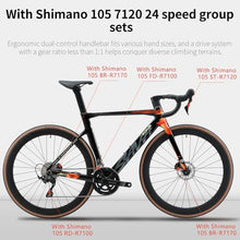SAVADECK Carbon Fibre Road Bike Hydraulic Oil Disc - Twilight-Orange