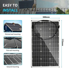 RENJJPBO Solar Panels 80 Watt 20 Volt, High-Efficiency Monocrystalline PV Module Power Charger for Power Station RV Camping Off Grid