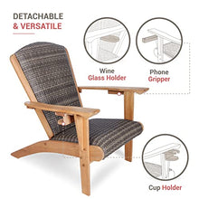 Cambridge Casual Auburn Teak Wood 2-Piece Padded Upholstered Patio Conversation Set