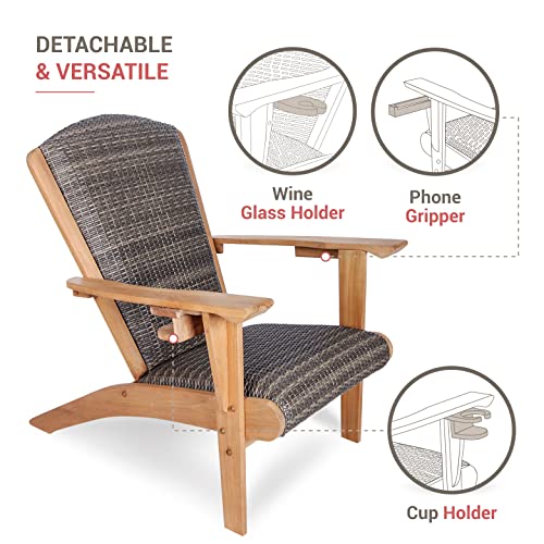 Cambridge Casual Auburn Teak Wood 2-Piece Padded Upholstered Patio Conversation Set