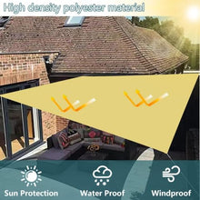 Yellow Sun Shade Sail Rectangle 6x30 FT Waterproof Outdoor Sun Shade Sail 95% UV Block with Grommets for Patio Backyard Carport Garden