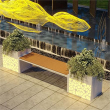 YUHUAWF Garden Bench Planter Box with Leisure Bench Seat Combined Planter Box with Bench