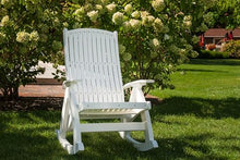 LuxCraft Poly Comfort Rocker Plastic Outdoor Rocking Chair Black