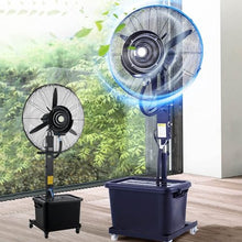 GFJYKDL 22in Patio Misting Fan with 11 Gal Tank, 3-Speed Outdoor Pedestal Cooler, 90° Oscillation for Greenhouse & Residential Use - Black, Ideal for Hot Weather
