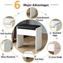 RFSHAOP Ottoman Foot Stool Linen Shoe Change Stool Small Footstool Square Foot Stools Rest Stool Footstools for Living Room Ottomans for The Bedroom Outdoor Ottomans, Grey B-44.5X33X36CM