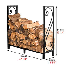 Katzowen Indoor Outdoor Log Storage Rack Holder Heavy Duty Rectangle