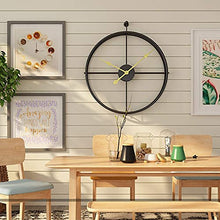 EHVYBDX Outdoor Garden Wall Clock 50 Cm Large Round Wrought Iron Garden Clock Giant Open Face RWaterproof Outdoor Clock Indoor Outdoor Decoration Mute Quartz Wall Clock Outside Clock