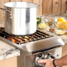 Drop -in Grill Accessory | Built-in Natural Gas Burner | High Performance Power Burner with Wok Ring | Stainless Steel Lid - Outdoor Kitchen Grilling Accessory