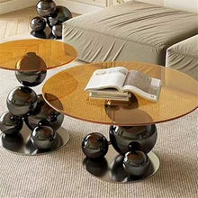 DINBOZ26X Living Room Table Creative Asymmetrical Round Coffee Table - Unique Side Table for Living Room, Sofa, and Tea Table Outdoor Side Table