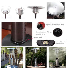 Portable Table Top Gas Heater, Heavy-Duty Outdoor Stainless Steel Burner for Patio, Garden, Camping, Compatible with Propane or Butane