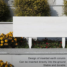 Garden Wooden Fence,Plug-in Tree Decorative Edging Border,Easy DIY Flexible Landscape Lawn Partitions for Patio Pathway,White,10PCS(100X100CM)