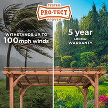 Backyard Discovery Brockton 14' x 10' Modern Cedar Wood Pergola Kit Dark Walnut