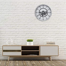 LIPJIA Wall Clock,Quartz Large Industrial Wind Gear Garden Clocks Outdoor Waterproof Iron Ornnts Outside Clock Outdoor Wall Clock