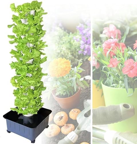 FLTRGO Hydroponic Growing Kits Hydroponics Growing System for Indoor Herbs,Fruits and Vegetables - Aeroponic Tower Adapter,45 Holes Hydroponic System,Gifts for Men Women