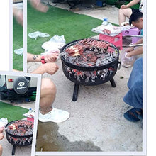 Garden Fire Pit,Outdoor Wood Burning Firebowl Fireplace with Poker Spark and Screen Retardant Mesh Lid for Backyard Camping
