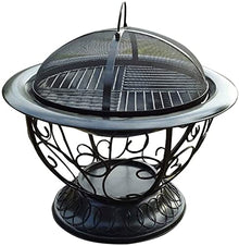 Outdoor Fire Pits,Outdoor Fire Pit Accessories Wild Travel Wood Burning and Camping Picnic Stove Bonfire with Barbecue