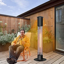 Outdoor Patio Heater, 360° All-Round Fast Electric Heating, Portable 1500w Patio Heater Outdoor, Anti Tip-Over /IP65 Waterproof, for Garden Garage