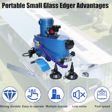 Portable Small Glass Edger, Polish Edge Machine for Plane,Curve, with 800w High-Torque Motor 8000r/Min, DIY Diamond Grinding for Straight Round Bevels, Water-Cooled Lightweigh