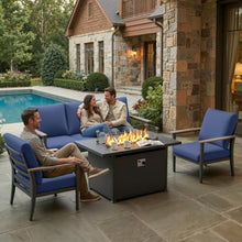 Sweecci Aluminum Outdoor Patio Furniture Set with 5.1-Inch Cushions